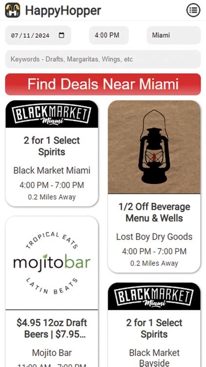 HappyHopper: Find Happy Hours 17+ .